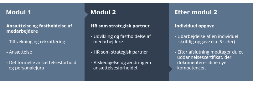 Modulerne på HR-uddannelsen